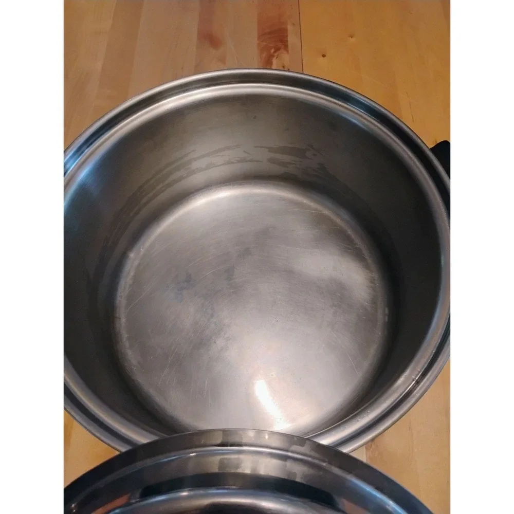 Vintage Amway Queen 6 QUART Stockpot 18/8 Stainless Steel Multi Ply USA